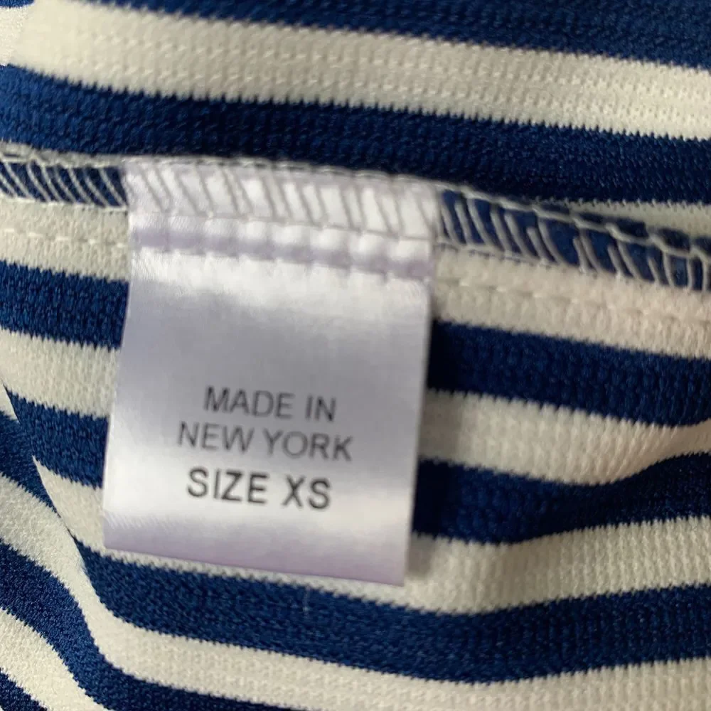 Torn by Rony Kobo Vered Blue Stripe Dress XS